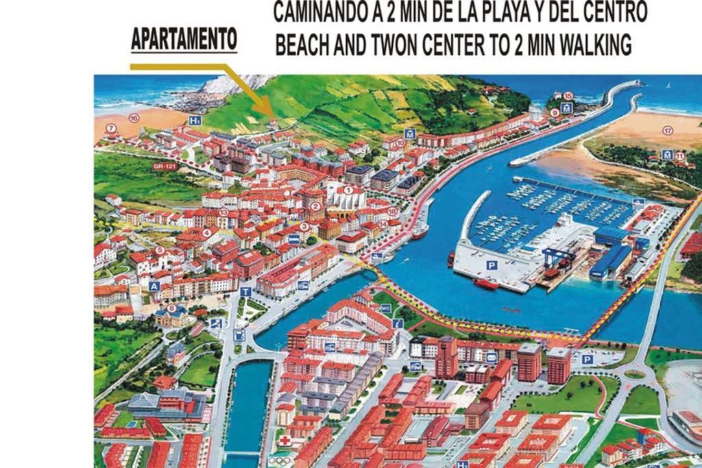 Appartement 2 Habit, Sala, Terraza, Jardin, Parking Gratis à Zumaia Extérieur photo